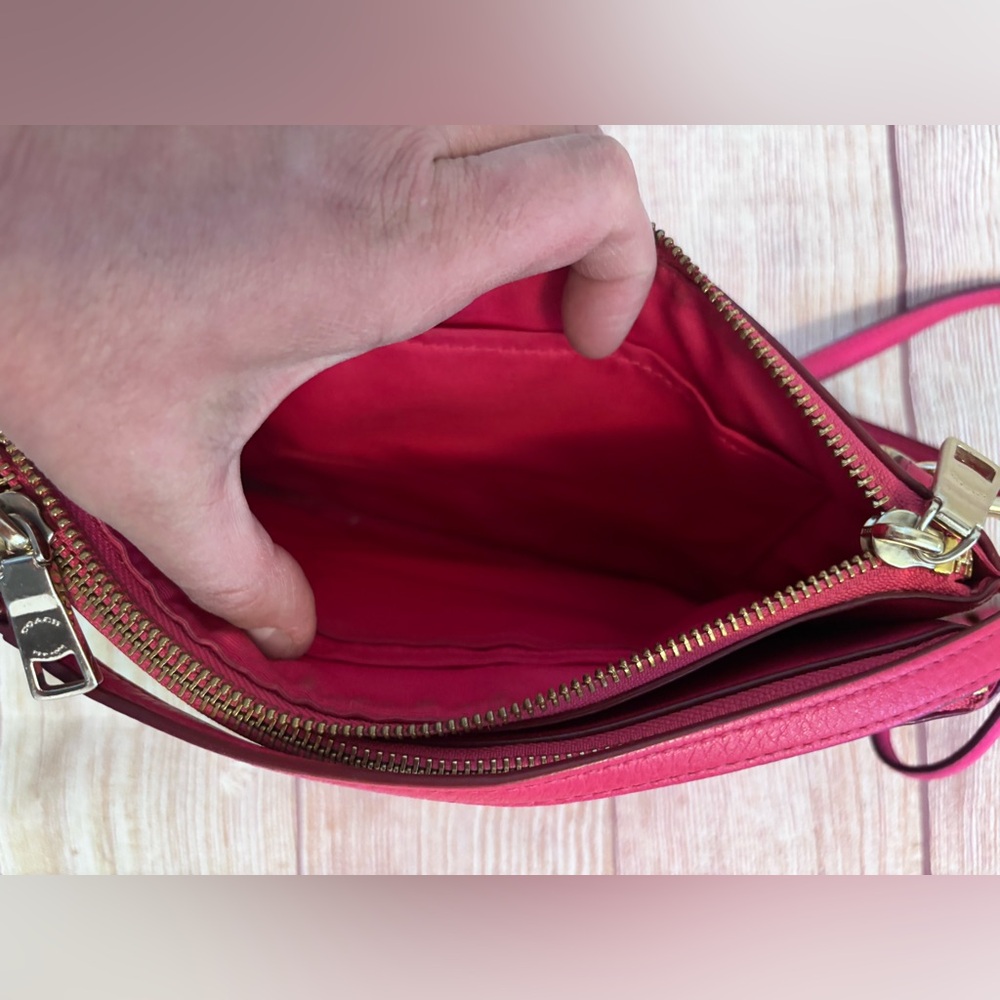 Coach Fuchsia Leather Crossbody - Picture 3 of 9